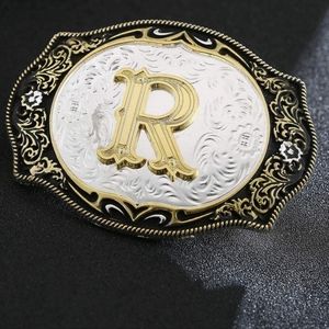 New beautiful gold and silver Western letter R initial belt buckle. All letters
